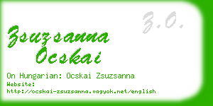 zsuzsanna ocskai business card